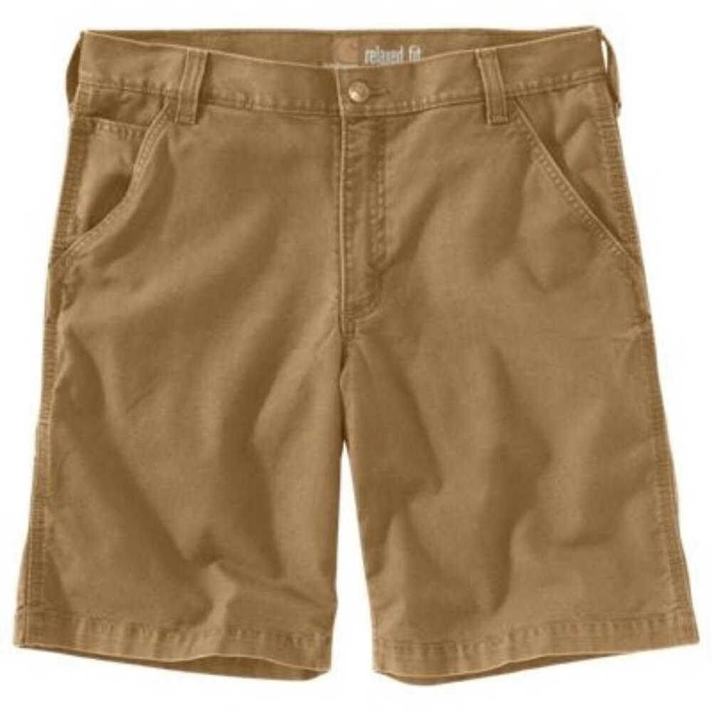 Carhartt Men's Rugged Flex Relaxed Fit Canvas Work Shorts Hickory BS2514
